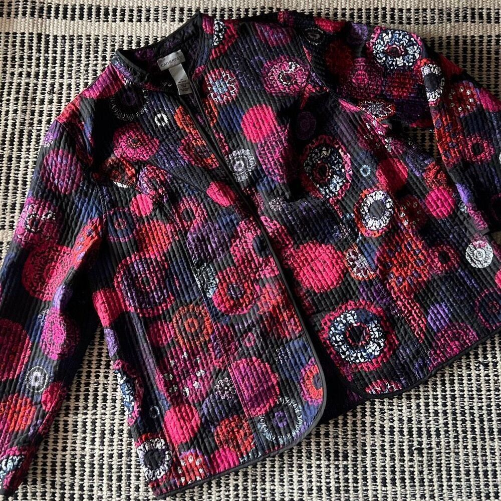 Catherine’s 1X 18/20W Purple , Red, and Pink quilter jacket